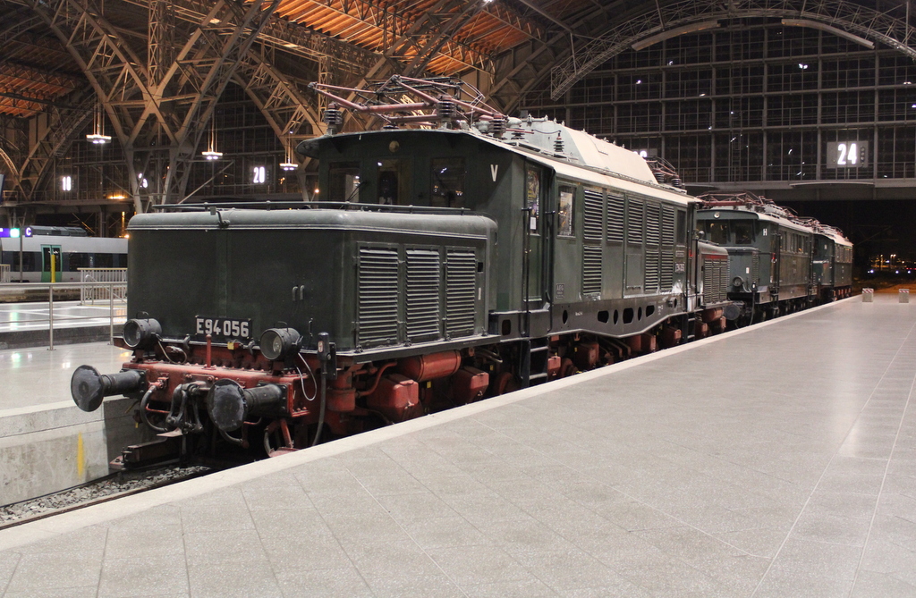 E 94 056 stand auf dem Museumsgleis im Leipzig Hbf.09.08.2025