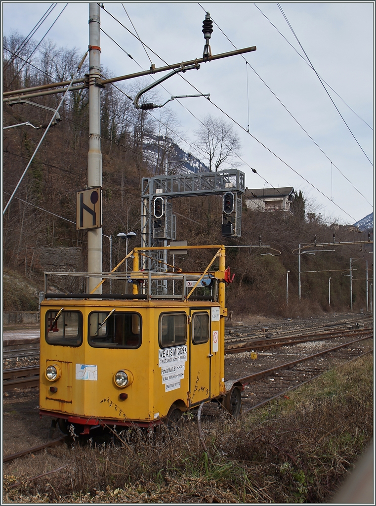 Ein FS-Dienstfahrzeug in Preglia. 
27. Jan. 2015