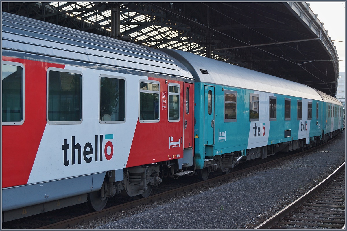 EN Thello Liege- und Schlafwagen in Lausanne.
1. Juni 2018