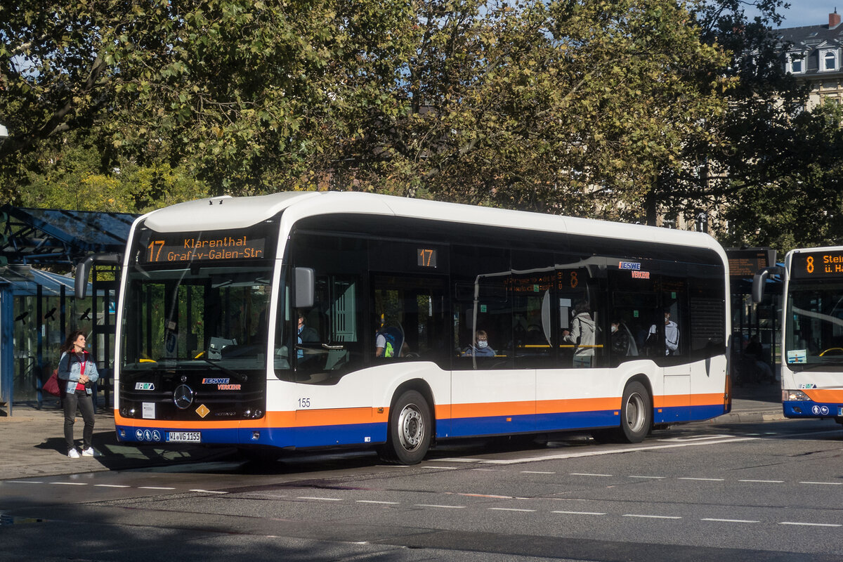 ESWE, Wiesbaden - Wagen 155 - WI-VG 1155 - Mercedes-Benz O 530 eCitaro (2020) - Wiesbaden, 29.09.2021