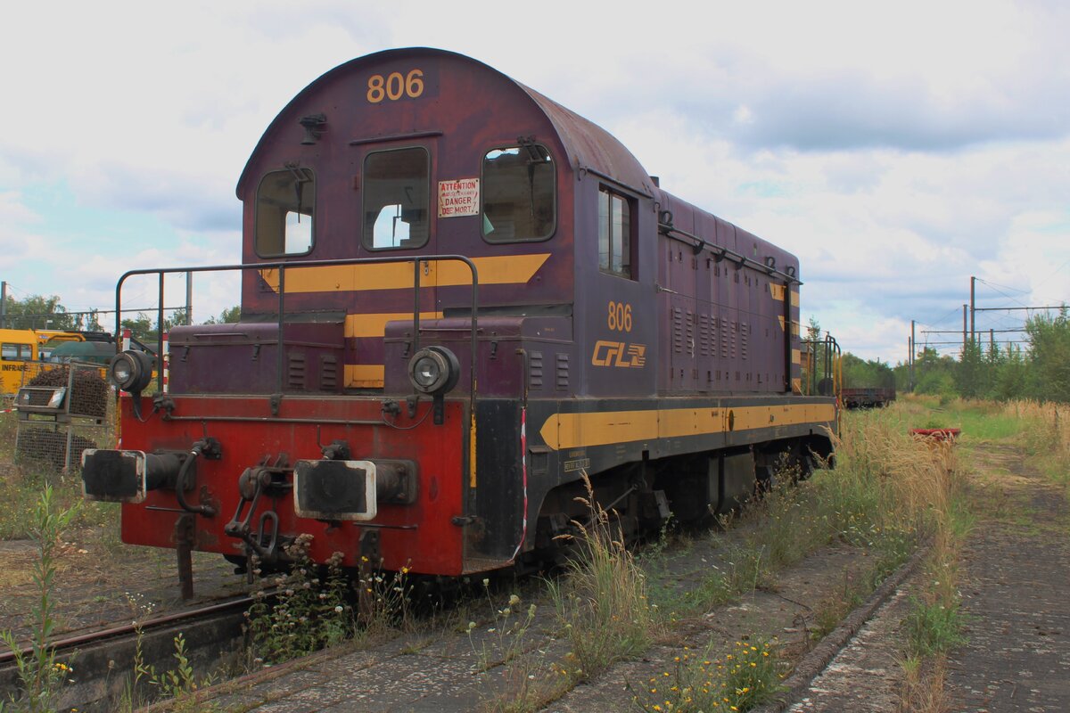 Ex-CFL steht am 17 Augustus 2024 ins Retrotrain, das Eisenbahnmuseum in Saint-Ghislain der PFT-TSP.