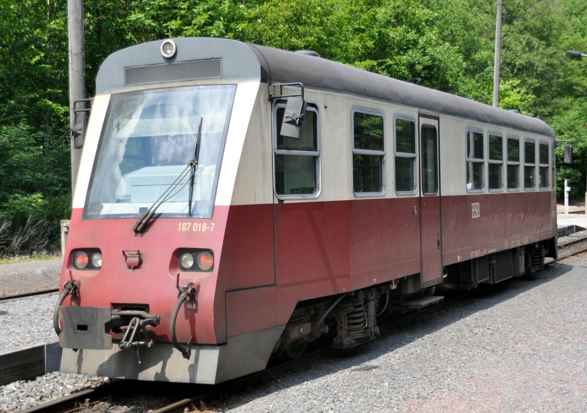 HSB 187 018-7 im Bahnhof Eisfelder Talm�hle am 12.06.2019.