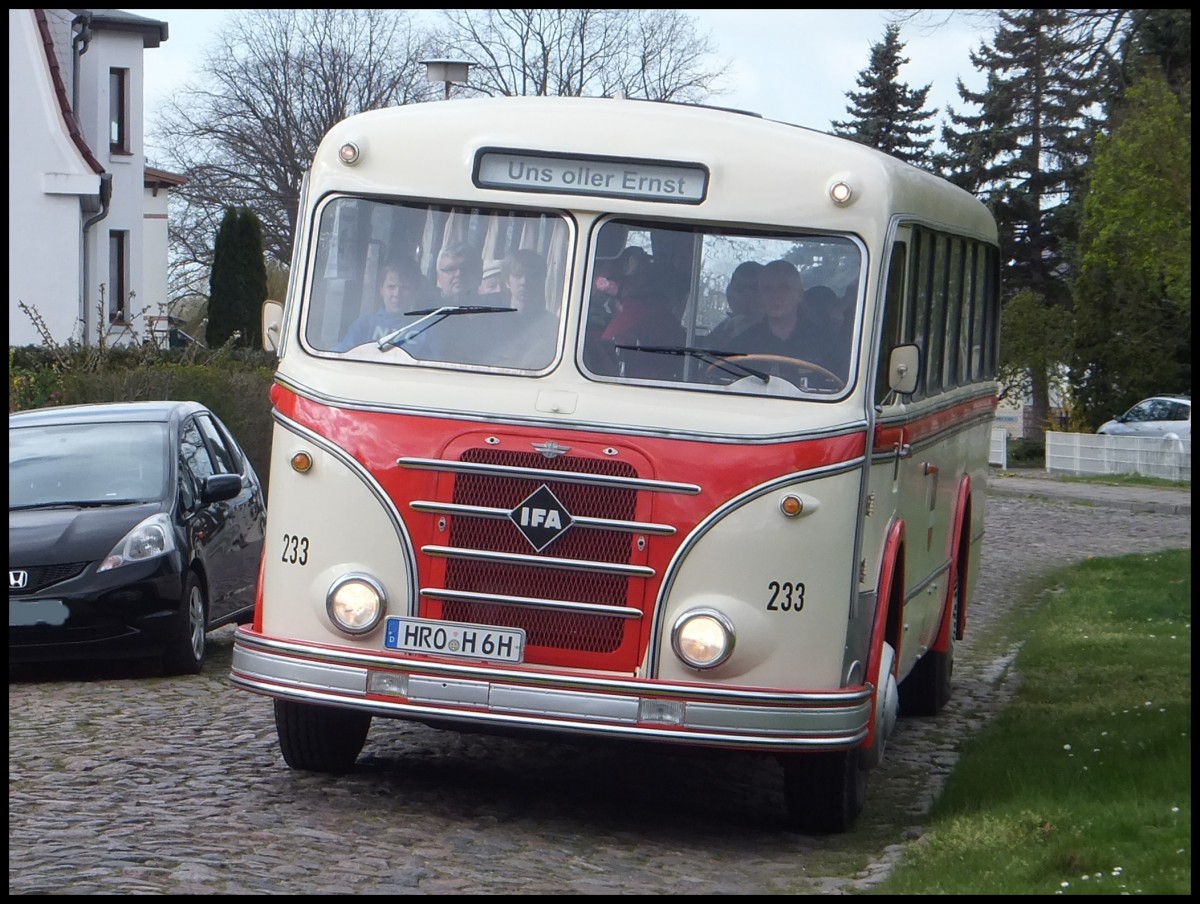 IFA H6B der Rostocker Straenbahn AG in Rostock.