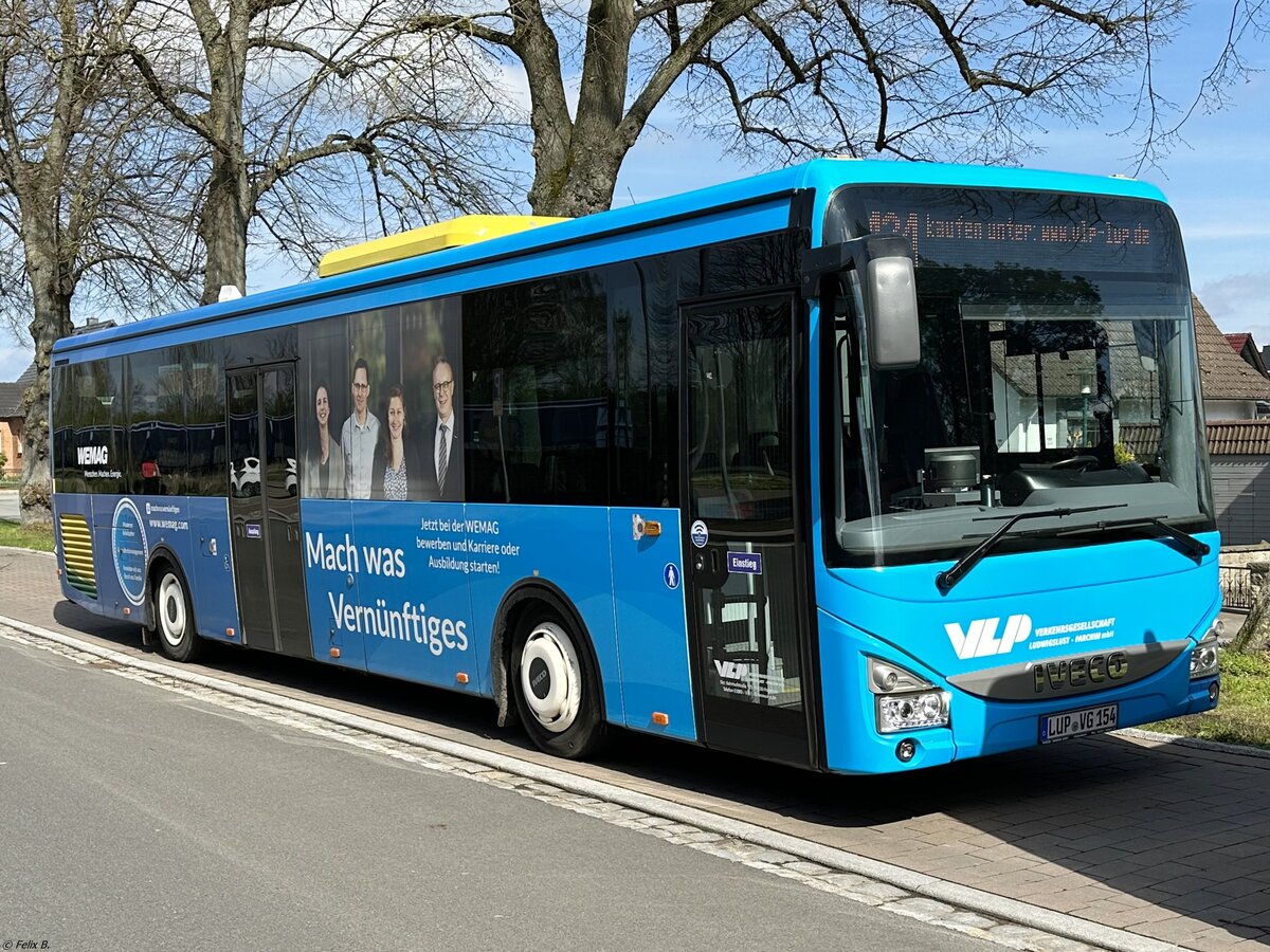 Iveco Crossway der Verkehrsgesellschaft Ludwigslust-Parchim mbH in Plau am See.