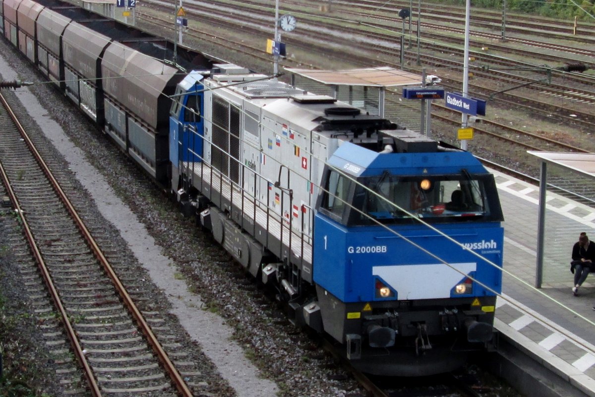 Kohlewzug mit 1272 010 durchfahrt am 9 April 2014 Gladbeck-West.