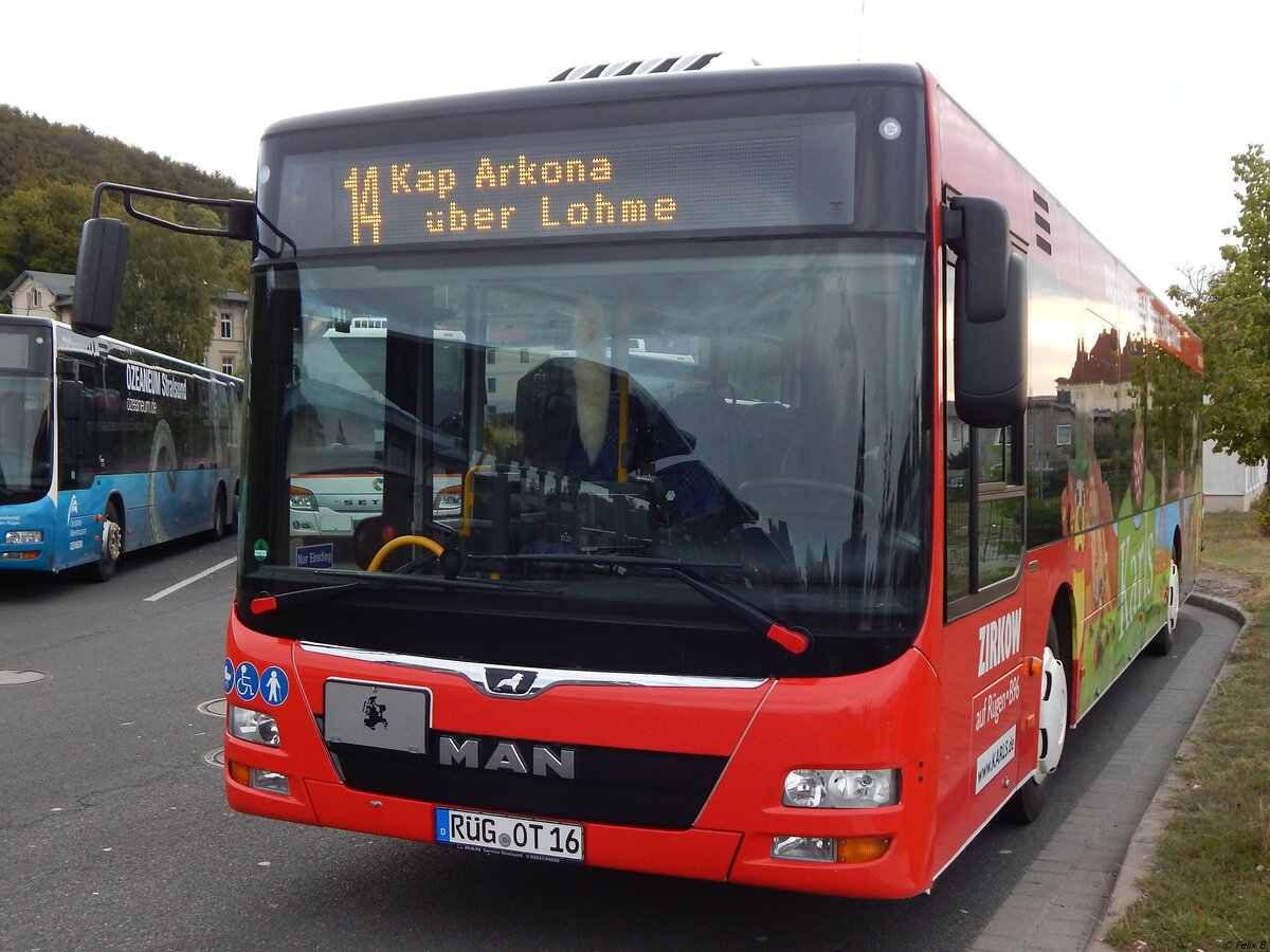 MAN Lion's City der Oppermann Transporte aus Deutschland in Sassnitz.