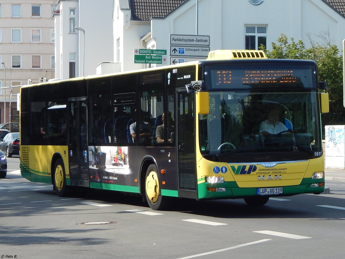 MAN Lion's City der Verkehrsgesellschaft Ludwigslust-Parchim mbH in Schwerin.