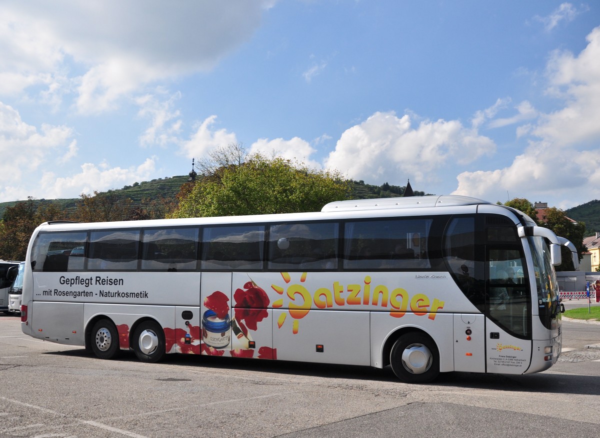 MAN Lions Coach von Datzinger Reisen aus Nieder�sterreich am 22.August 2014 in Krems.