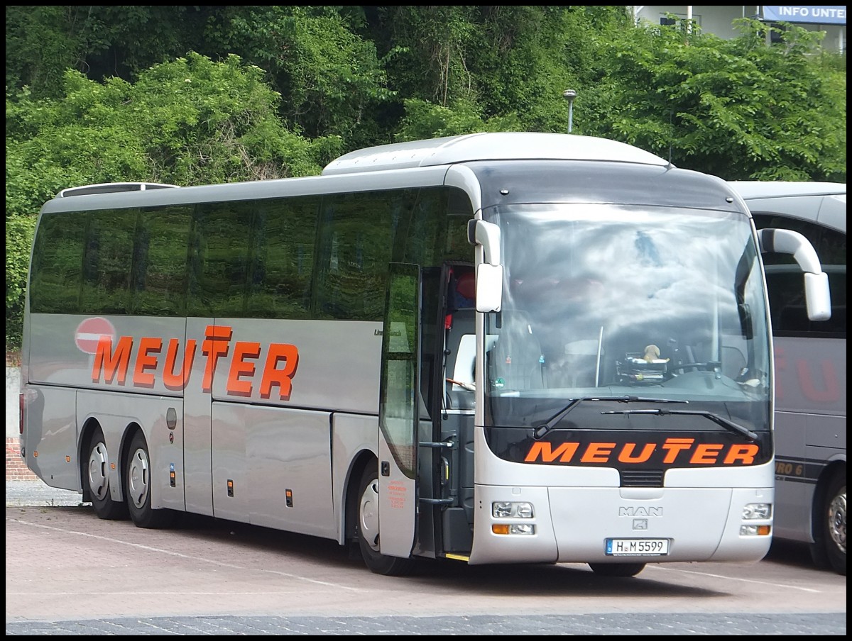 MAN Lion's Coach von Meuter aus Deutschland im Stadthafen Sassnitz.