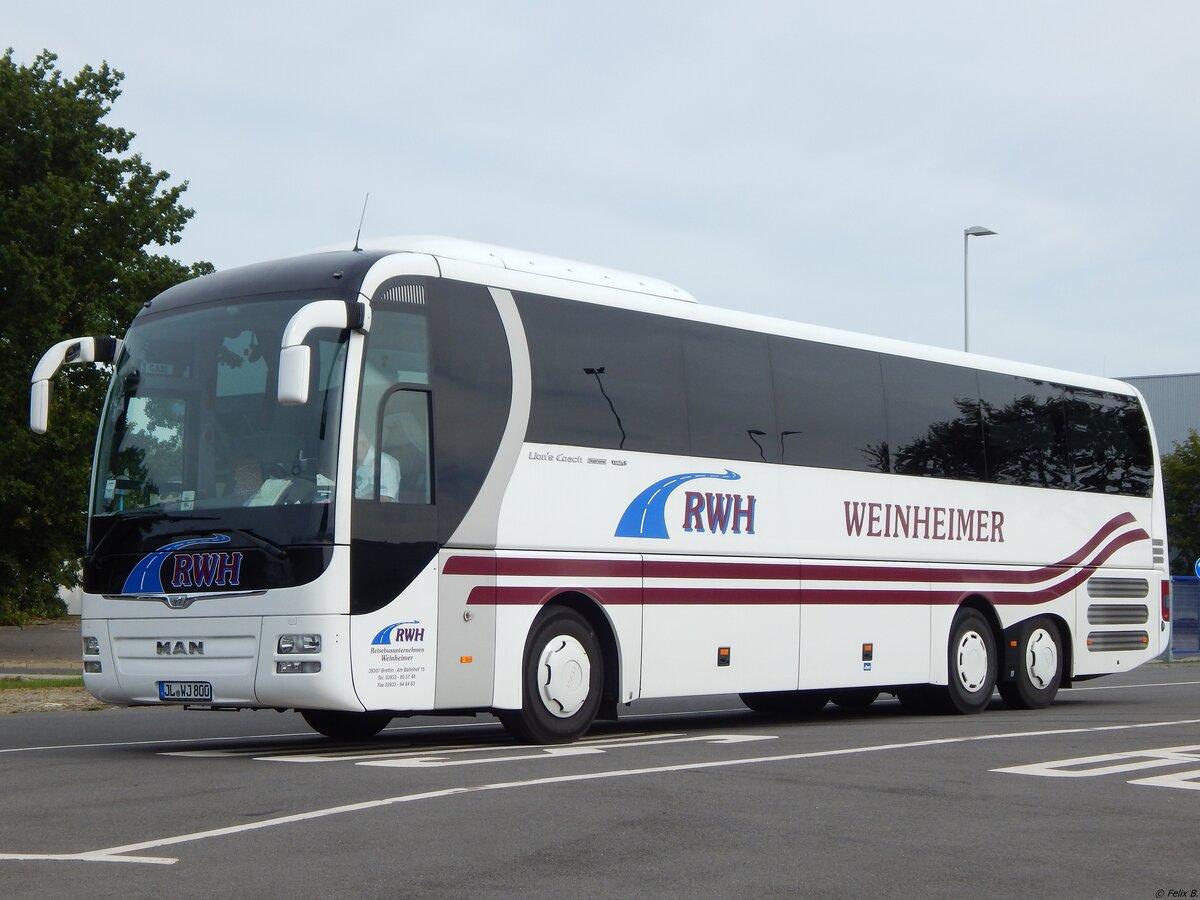 MAN Lion's Coach von Reisebusunternehmen Weinheimer aus Deutschland in Neubrandenburg.