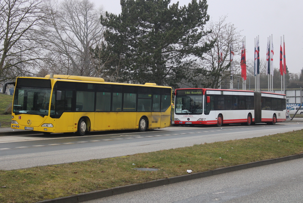 Mercedes-Benz O 530 I(Citaro)stand am 21.02.2025 in H�he Rostock Hbf.
