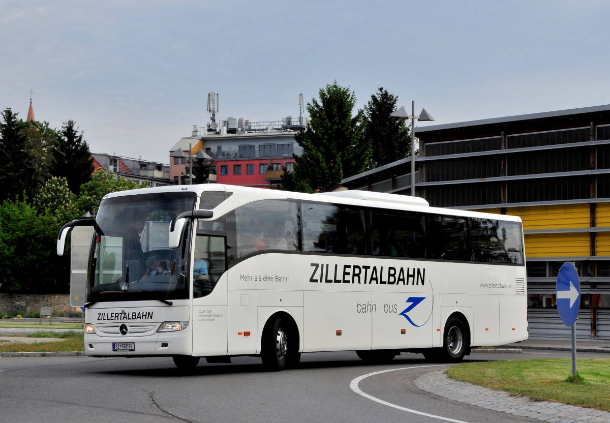 Mercedes Benz Tourismo von der Zillertalbahn/�sterreich im Mai 2014 in Krems gesehen.