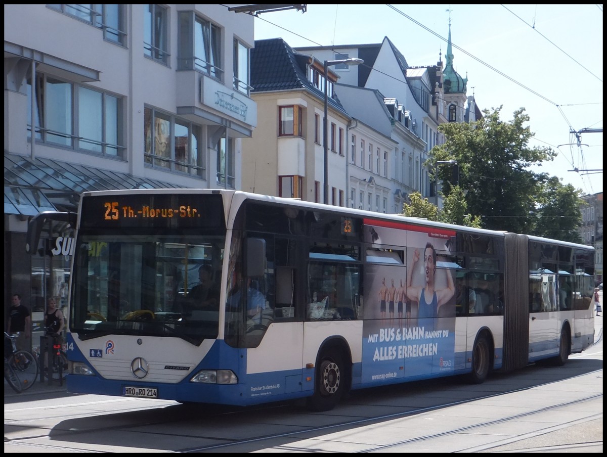 Mercedes Citaro I der Rostocker Stra�enbahn AG in Rostock.