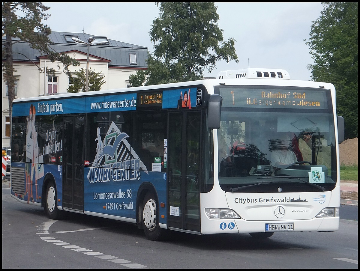 Mercedes Citaro II der Stadtwerke Greifswald in Greifswald.