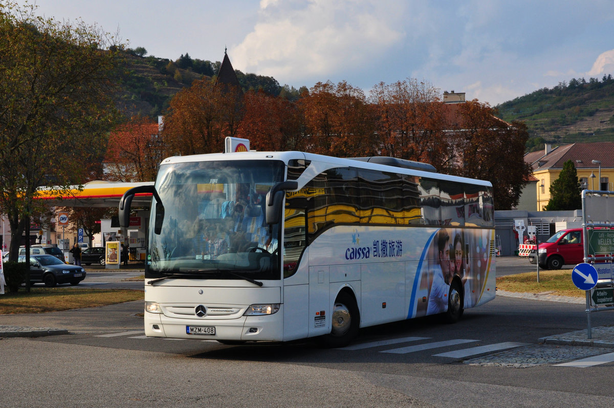 Mercedes Tourismo von CAISSA Reisen aus Ungarn in Krems.