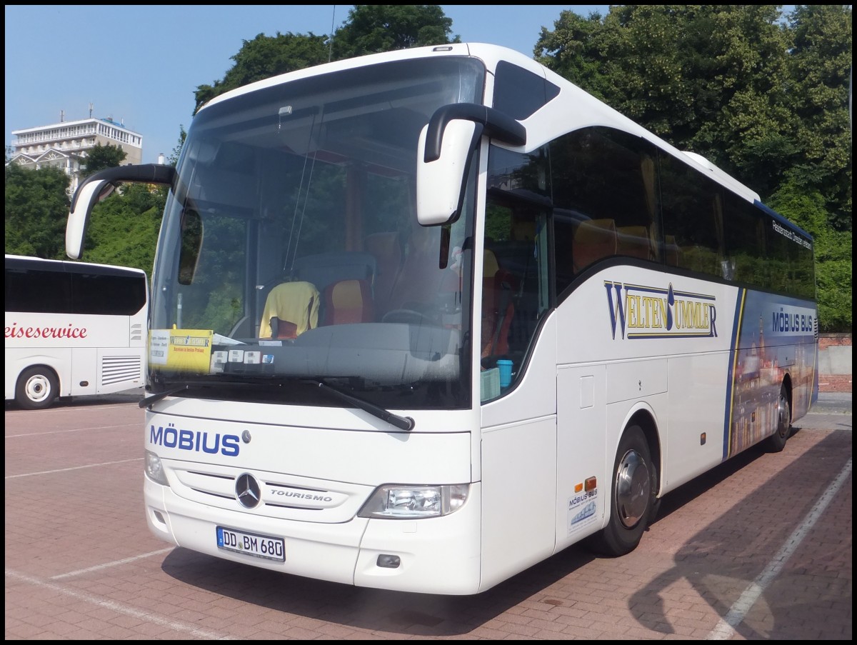 Mercedes Tourismo von M�bius/Weltenbummler aus Deutschland im Stadthafen Sassnitz.