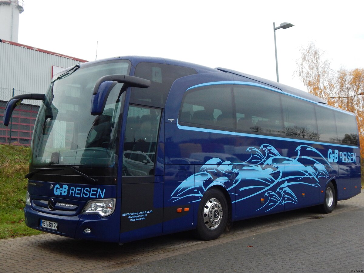 Mercedes Travego von GFB-Reisen aus Deutschland in Neubrandenburg. 