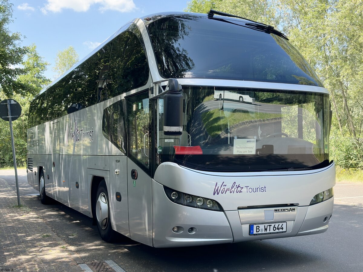 Neoplan Cityliner von Wörlitz Tourist aus Deutschland in Plau am See.