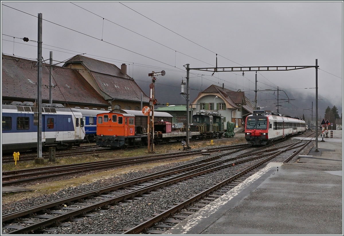 Obwohl nun SBB Domino Züge den Verkehr auf der OeBB übernommen haben gibt es in Balsthal noch so manches Detail zu entdecken. 
5. März 2016