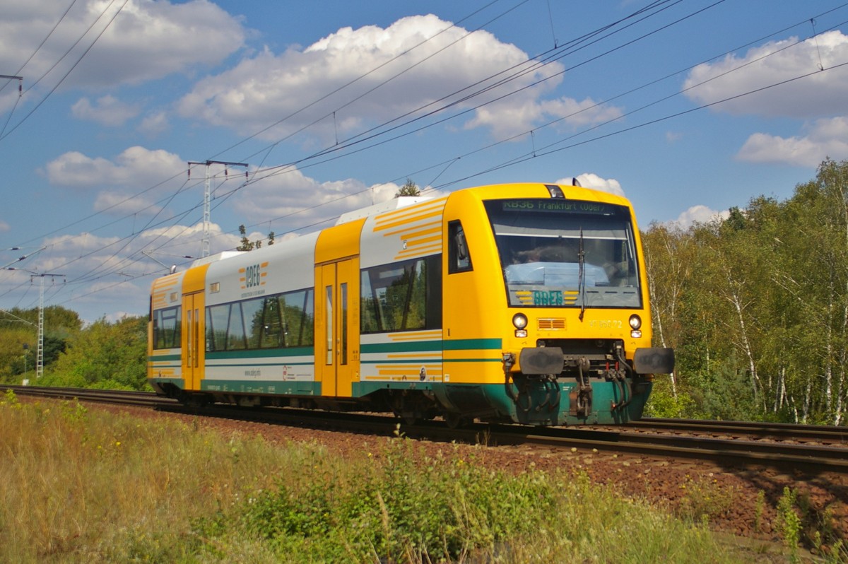 ODEG VT 650.72 / 650 072 als RB36 Frankfurt (Oder) am 28.08.2014 durch die Berliner Wuhlheide