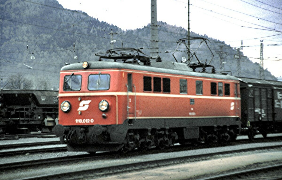 �BB 1110.012-0 in Bludenz im M�rz 1989.