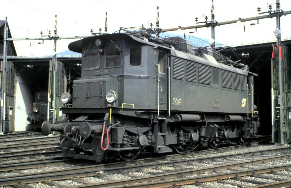 ÖBB 1245.05 in Selztal am 17.08.1986.