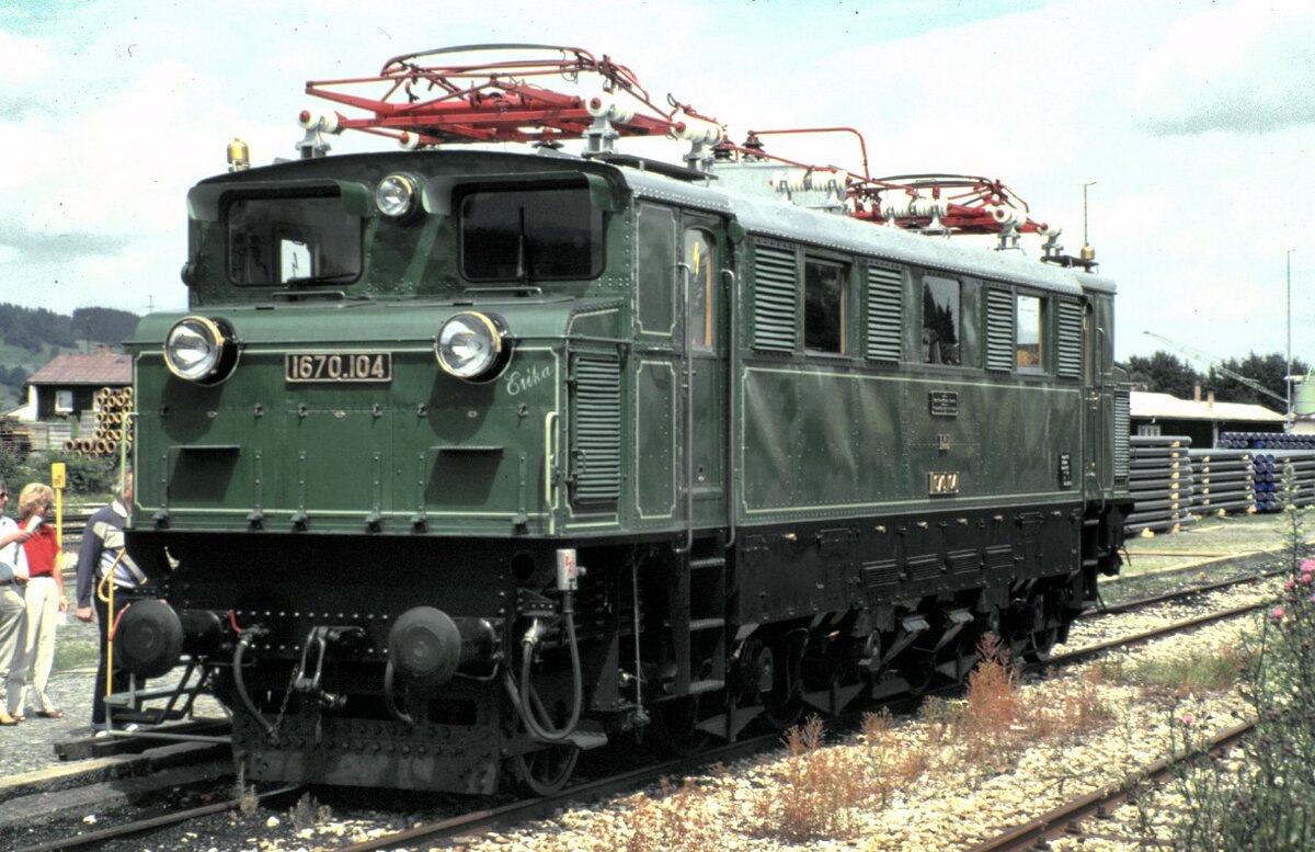 ÖBB 1670.104 in Sonthofen am 20.06.1988.