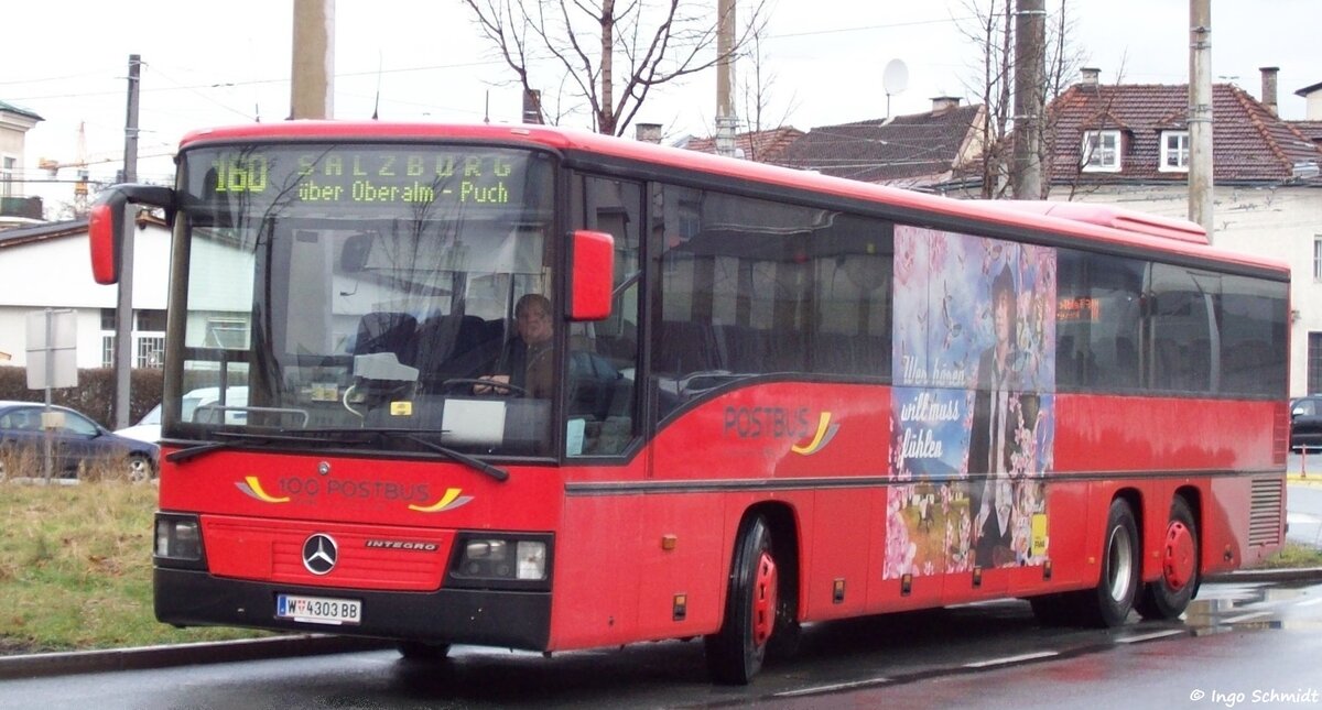 ÖBB Postbus / Österreichische Postbus - Region Nord | W-4303 BB | Mercedes-Benz Integro L | 06.12.2007 in Salzburg