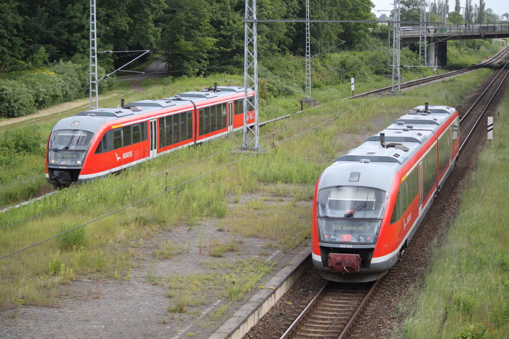 RB12 Treffen von/nach Graal-M�rtz im Haltepunkt Rostock-Kassebohm.17.06.2017