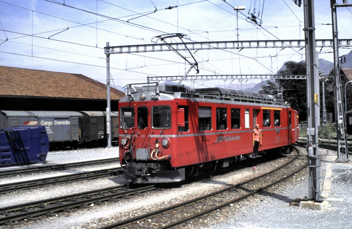 RhB ABe 4/4 Nr.488 in Chur im Oktober 1991.
