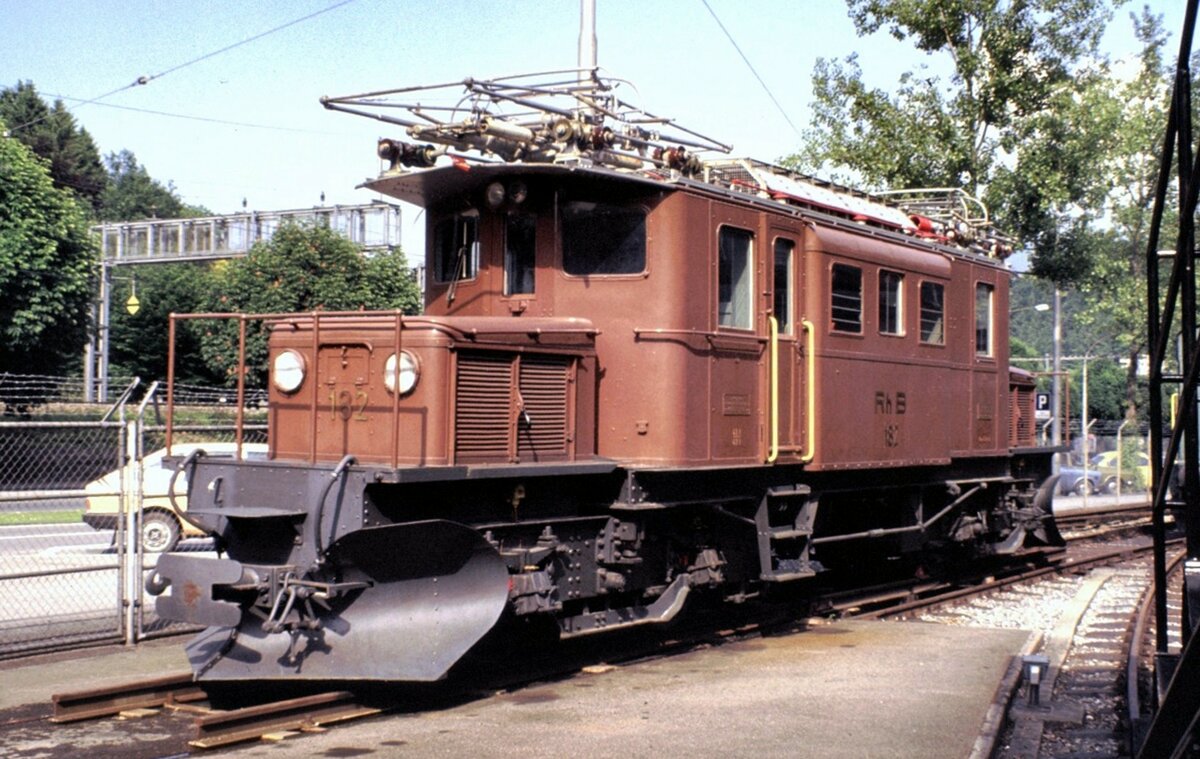 RhB Ge 4/4 Nr.182 im Verkehrshaus Luzern am 30.05.1981.