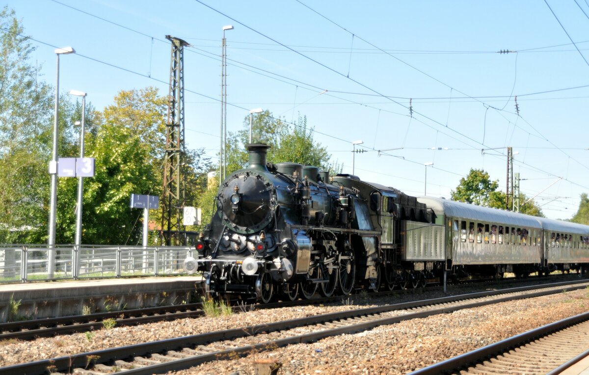 S 3/6 Nr.3873 des BEM bei den Märklin Tagen mit Sonderzug in Amstetten am 17.09.2023.