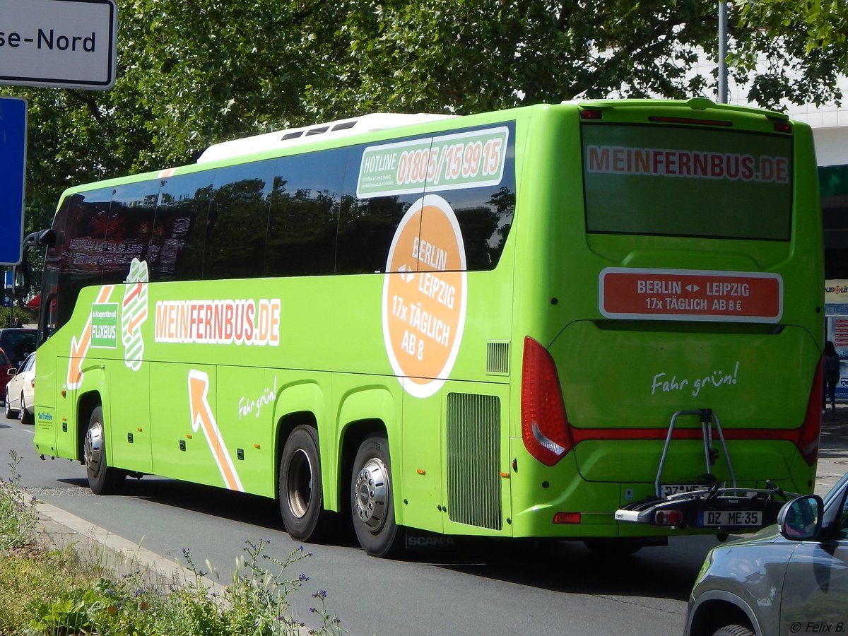 Scania Touring von FlixBus/Der Krostitzer aus Deutschland in Berlin.