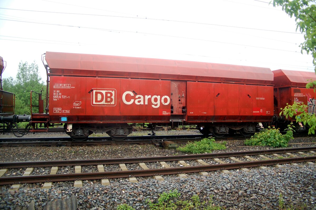 Sch�ttgutwagen Fals 154;  665 6 721-1 der DB Cargo in Ulm am 03.06.2010.