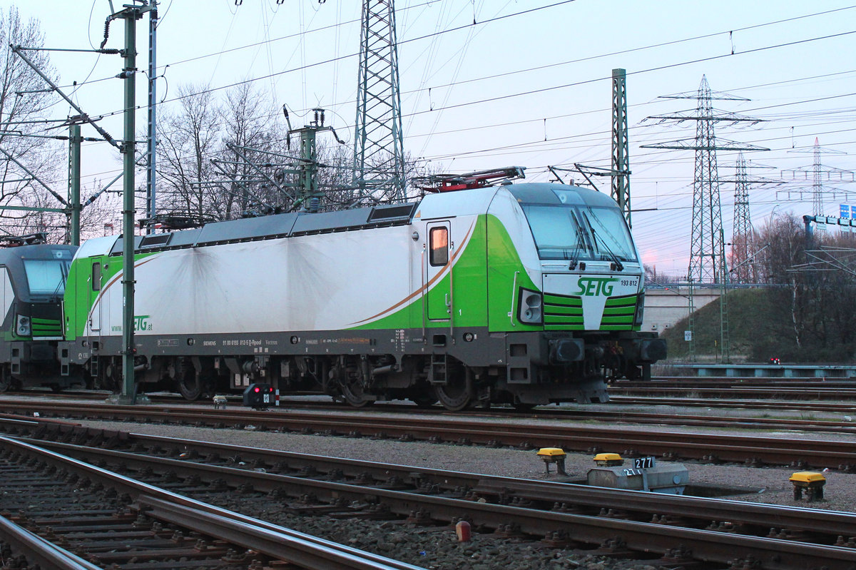 SETG 193 812 am 31.03.2016 in Hamburg - Rangierbahnhof Alte S�derelbe.