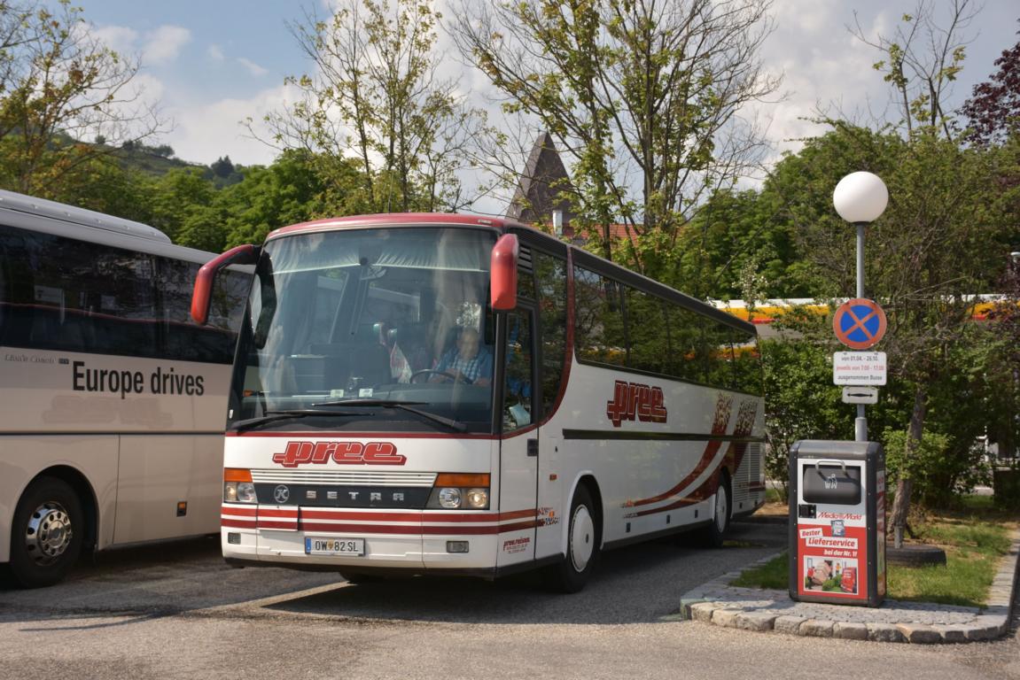 Setra 300er-Serie von PREE Reisen aus �sterreich 2018 in Krems gesehen.