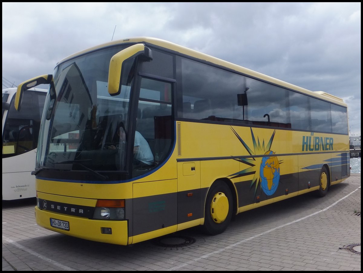 Setra 315 GT-HD von Hübner aus Deutschland (ex Stern Reisen/Österreich) im Stadthafen Sassnitz.