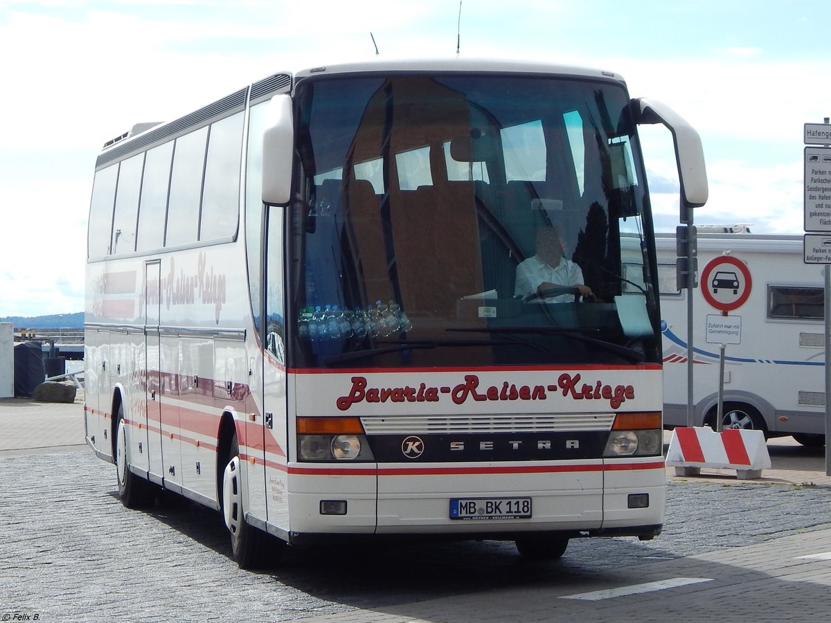 Setra 315 HDH von Bavaria-Reisen-Kriege aus Deutschland im Stadthafen Sassnitz.