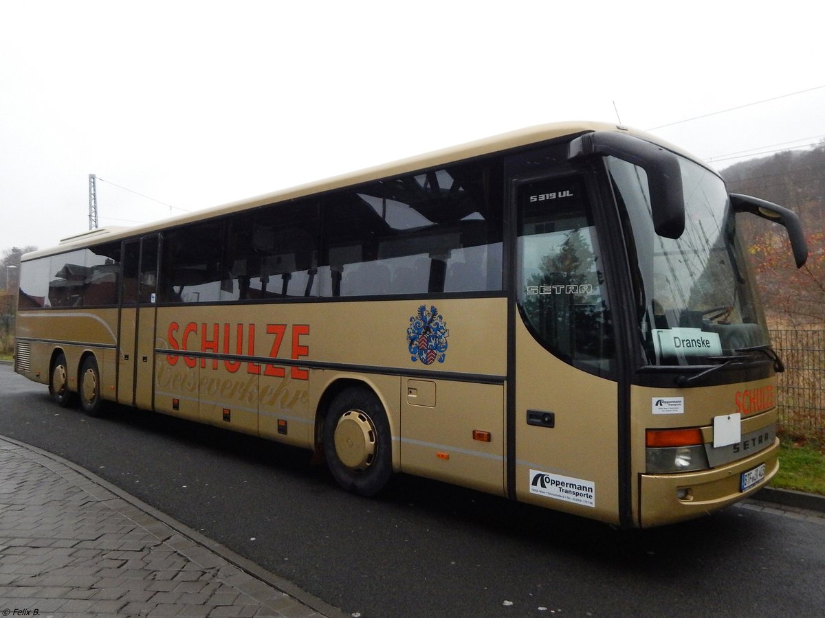 Setra 319 UL von Reichert-Bus (ex Reiseverkehr Schulze) im Auftrag von Oppermann Trasporte in Sassnitz