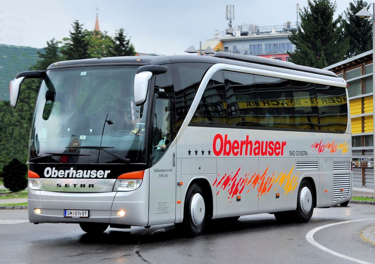 SETRA 411 HD von Oberhauser/�sterreich im August 2013 in Krems gesehen.