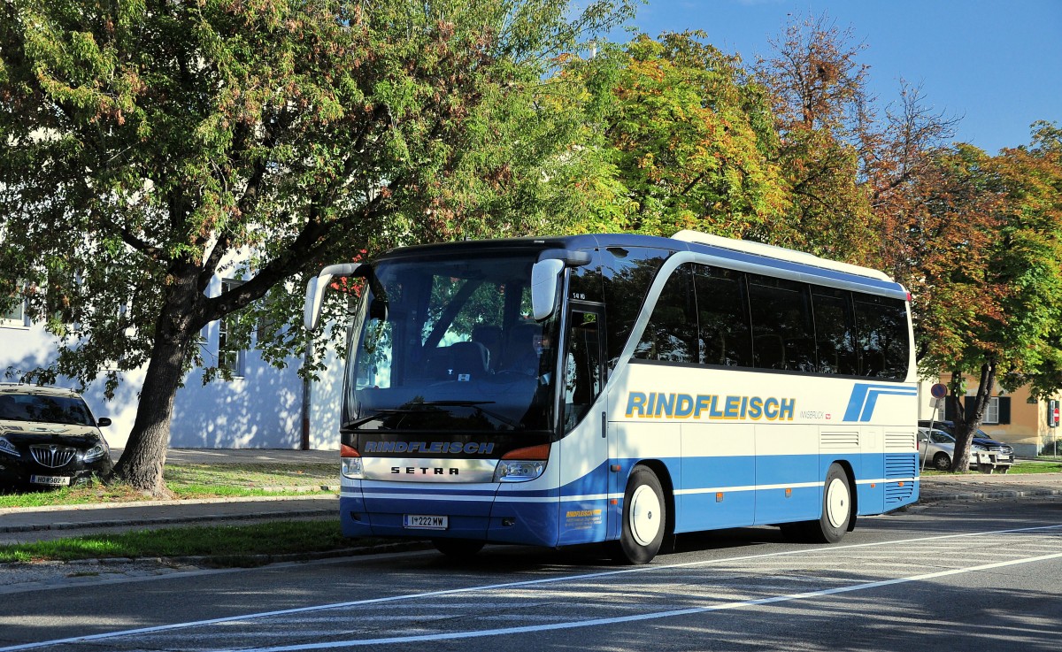 Setra 411 HD von Rindfleisch Reisen aus �sterreich am 20.9.2014 in Krems.