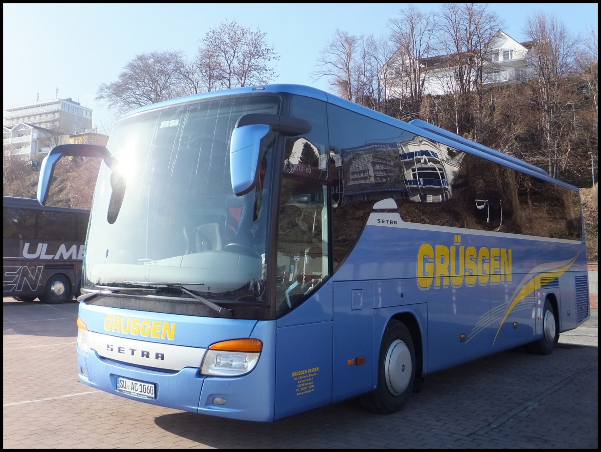 Setra 415 GT-HD von Gr�sgen aus Deutschland im Stadthafen Sassnitz.