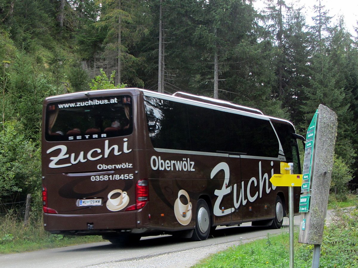 Setra 415 GT-HD von Zuchi Reisen aus Murau/Steiermark/�sterreich bei Murau gesehen.