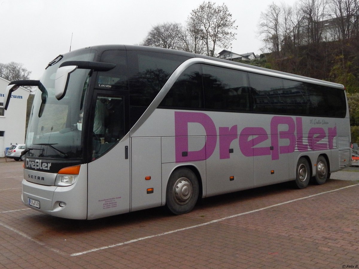 Setra 415 HDH von Dreßler aus Deutschland im Stadthafen Sassnitz. 