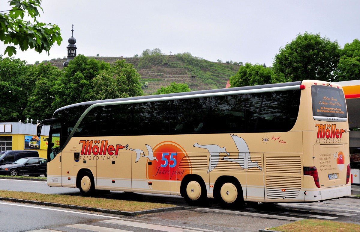 Setra 415 HDH vom Reisedienst M�ller aus Deutschland am 17.Mai 2014 in Krems.