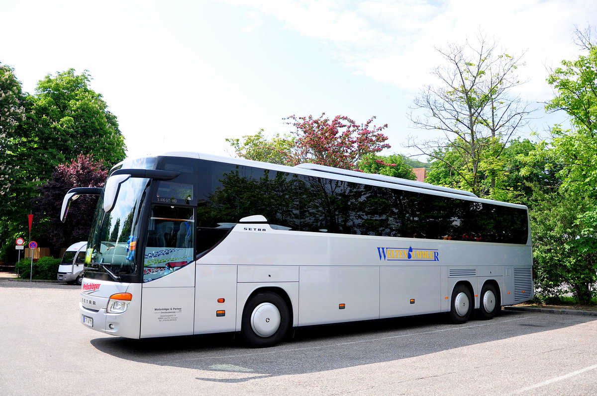 Setra 416 GT-HD von Wollschl�ger und Partner aus der BRD in Krems gesehen.