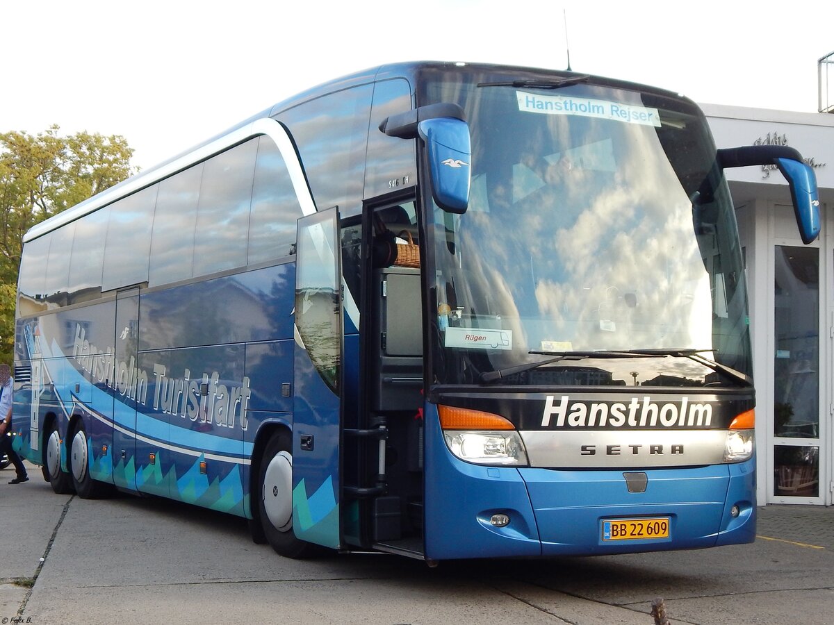 Setra 416 HDH von Hanstholm aus Dänemark in Sassnitz.