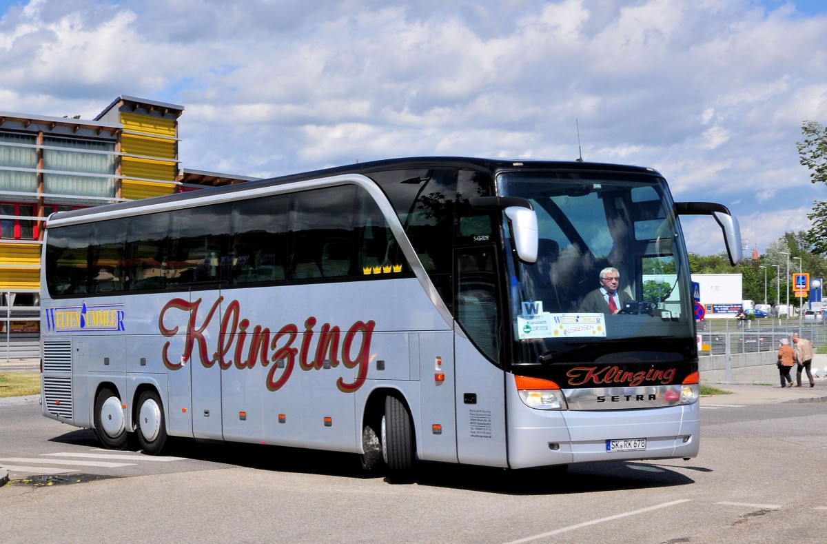 Setra 416 HDH von Klinzing / BRD im Mai 2014 in Krems.
