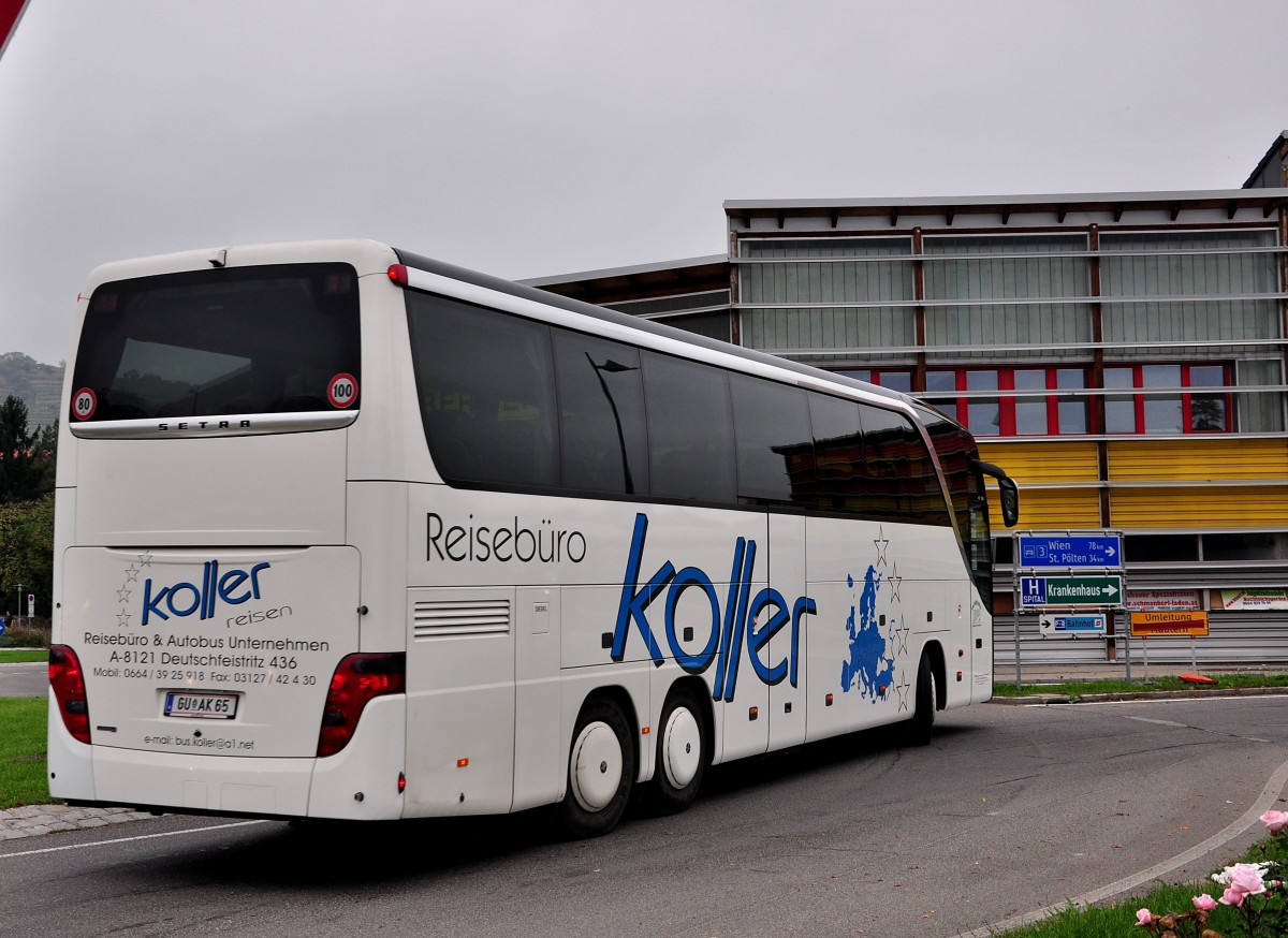 Setra 416 HDH vom Reiseb�ro Koller /�sterreich im Oktober 2014 in Krems.