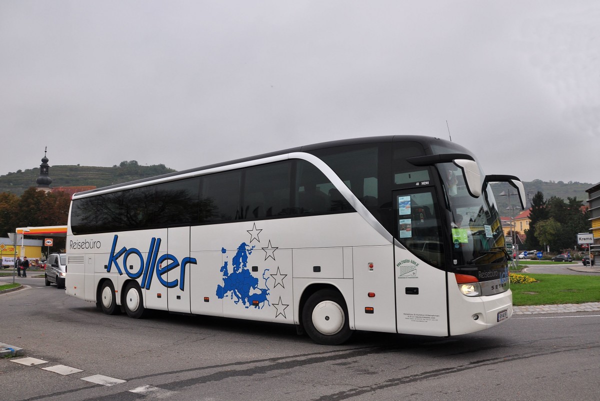Setra 416 HDH vom Reiseb�ro Koller /�sterreich im Oktober 2014 in Krems.